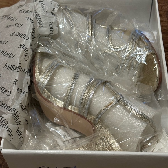 Caparros Silver and Gold Strappy Heels-Never Worn - Picture 7 of 7